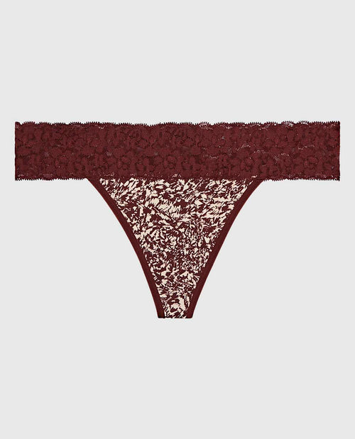 Thong Panty with Lace Trim