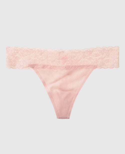 Thong Panty with Lace Trim