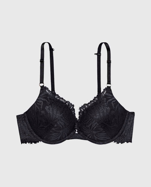 Up 2 Cup Push Up Bra with Allover Lace