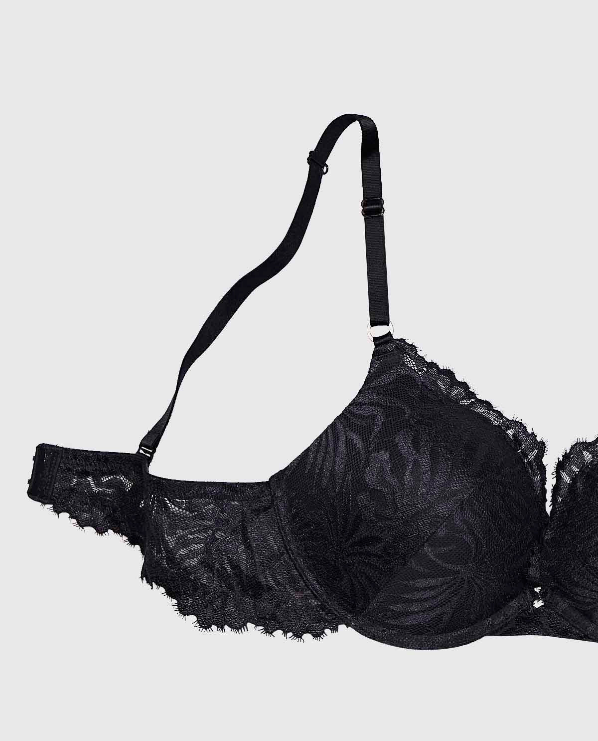 Up 2 Cup Push Up Bra with Allover Lace