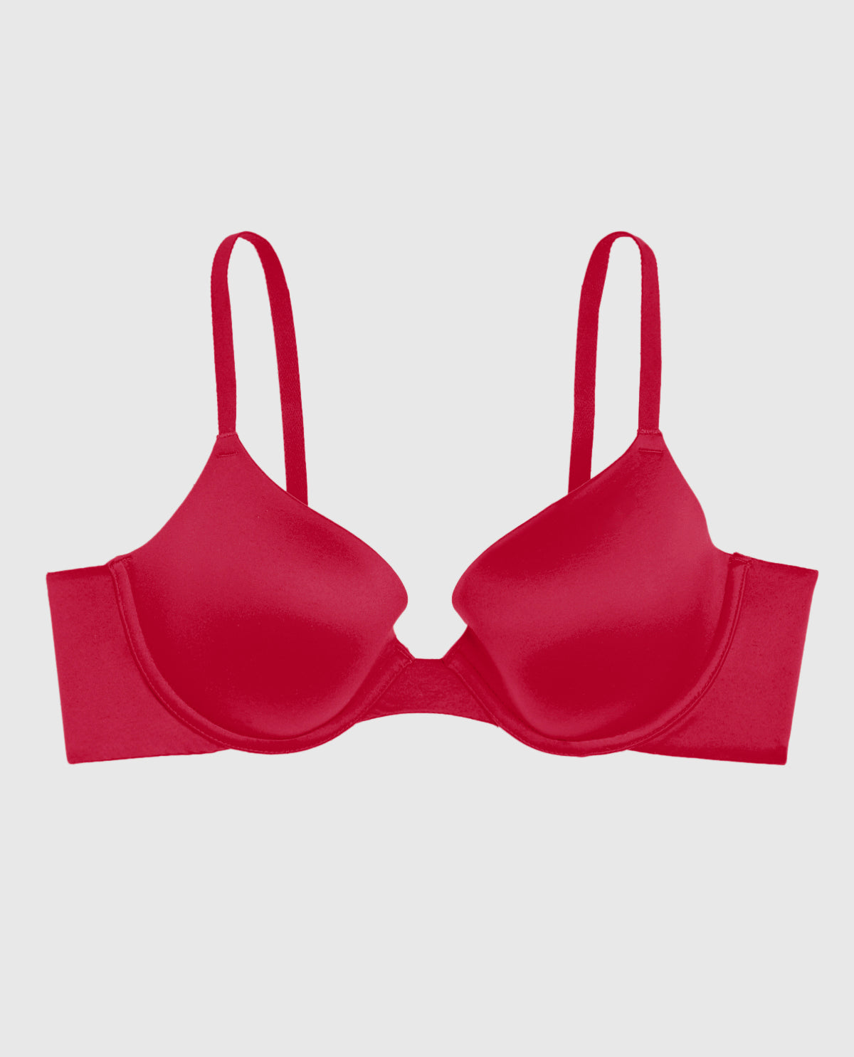 Comfort Lightly Lined Demi Bra in Cosmo Red