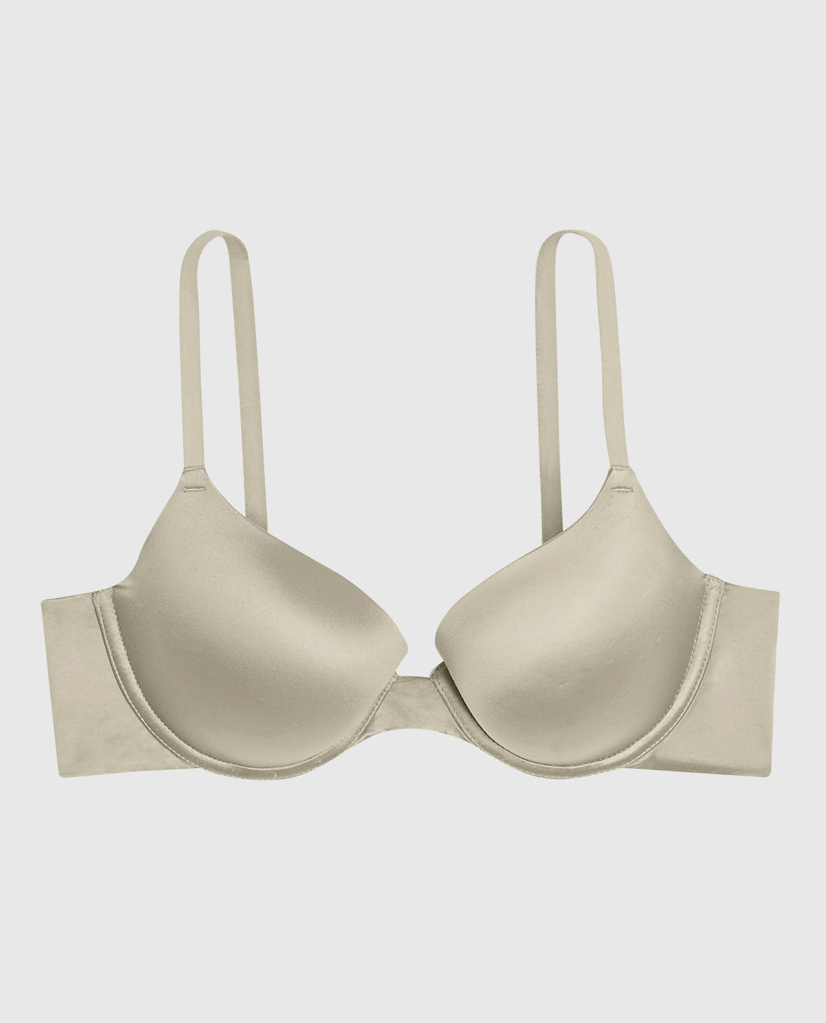 Lightly Lined Demi Bra in Stone Grey
