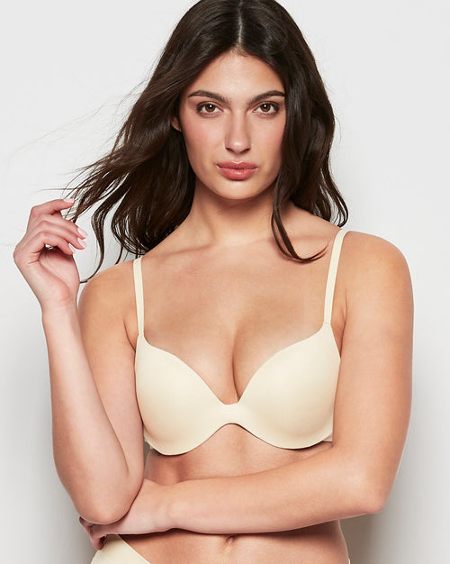 Smooth Comfort Push Up Bra in Oatmeal Heather