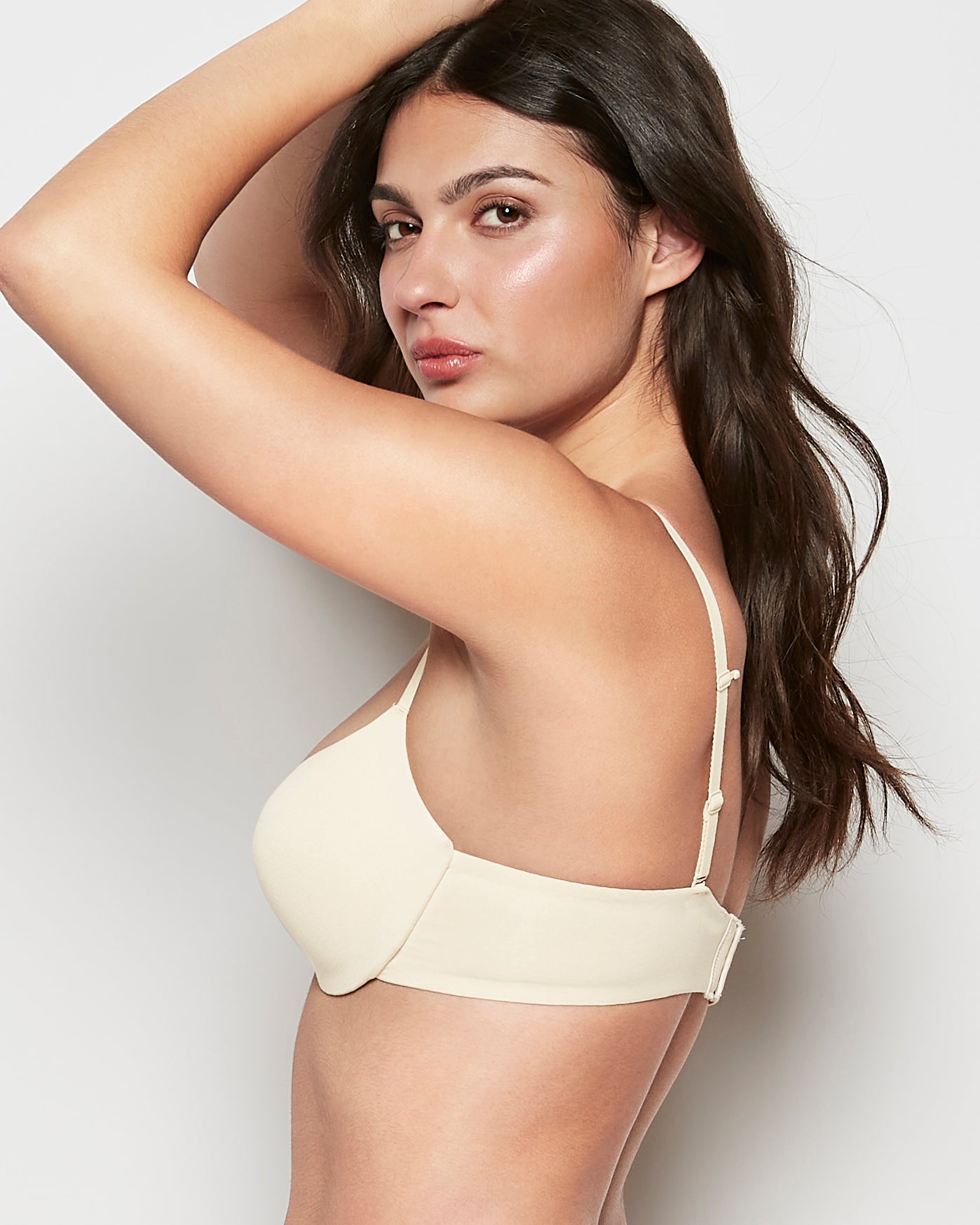 Smooth Comfort Push Up Bra in Oatmeal Heather