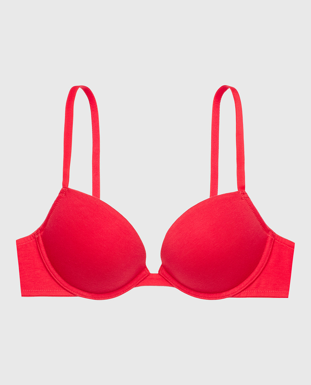 Cotton Push Up Bra in Tart Berry