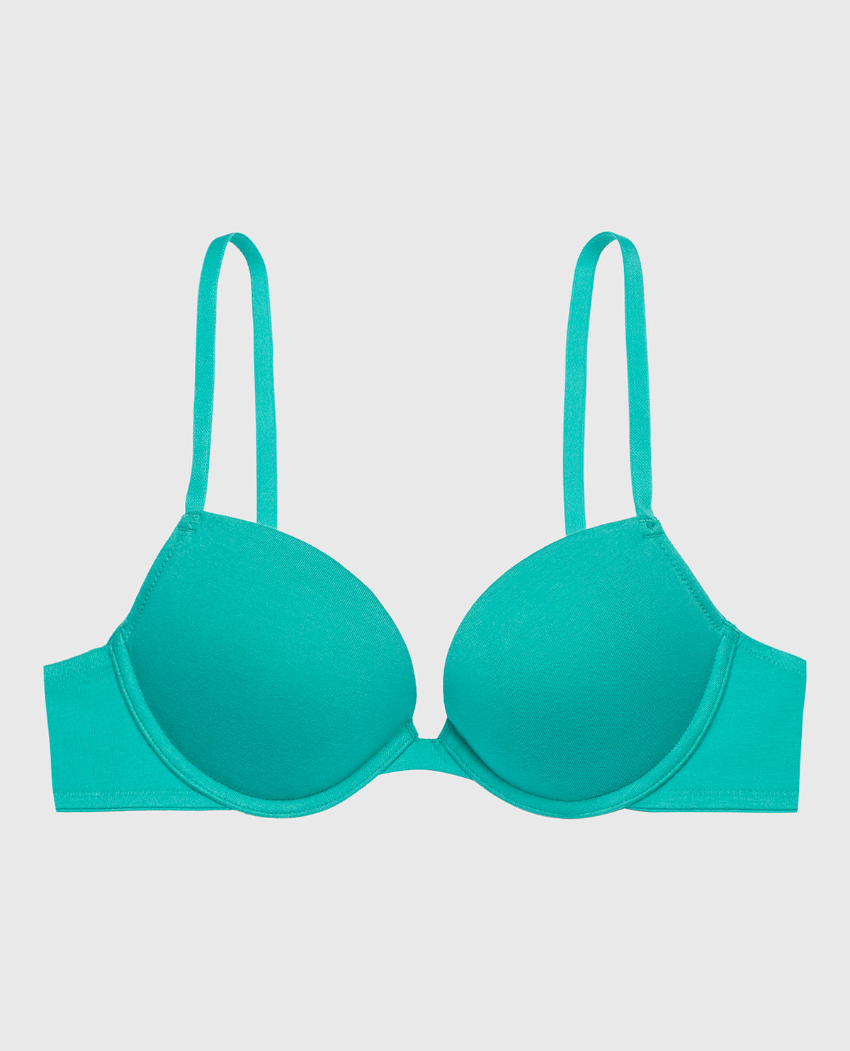 Cotton Push Up Bra in Beach Teal