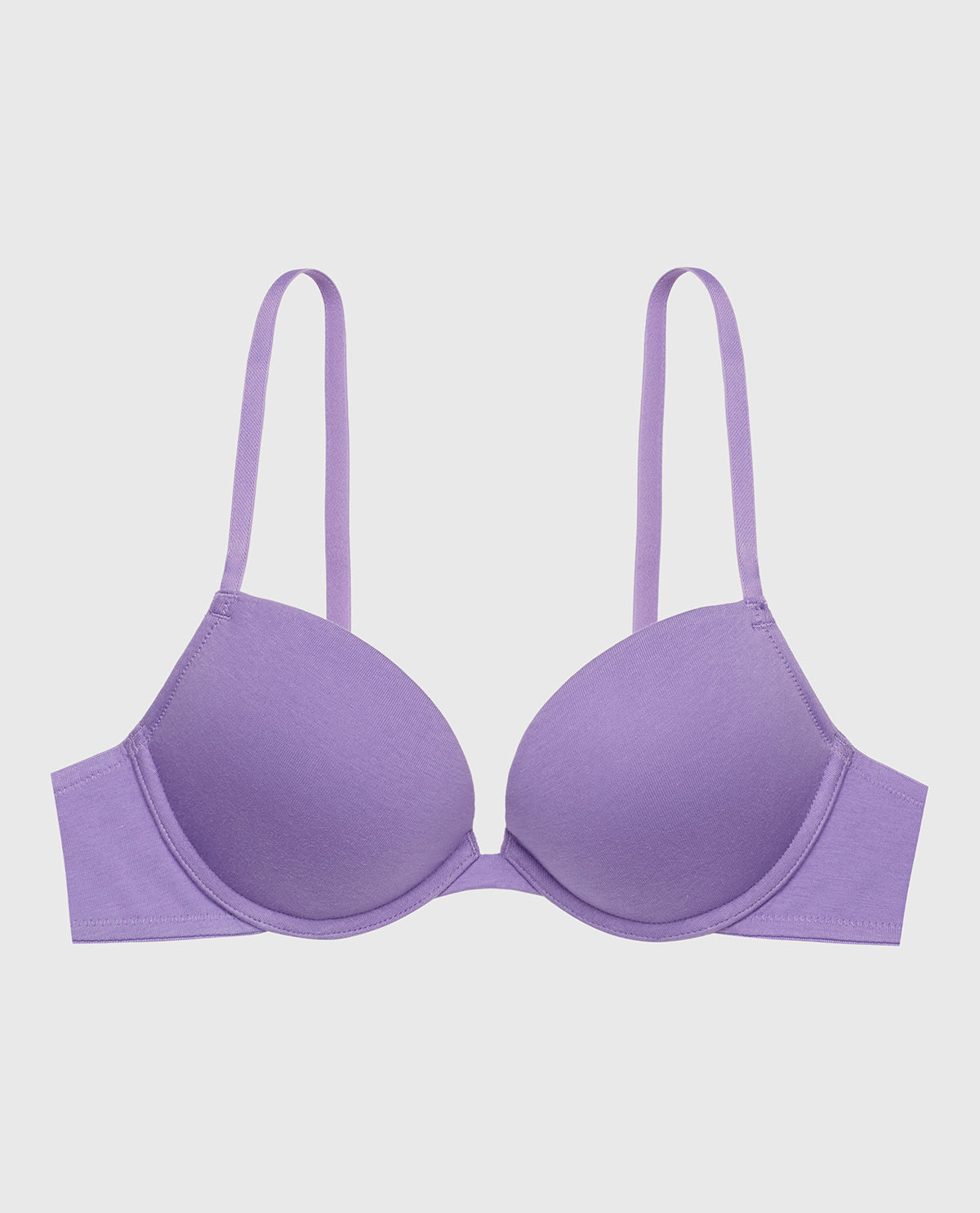 Cotton Push Up Bra in Paisley Purple