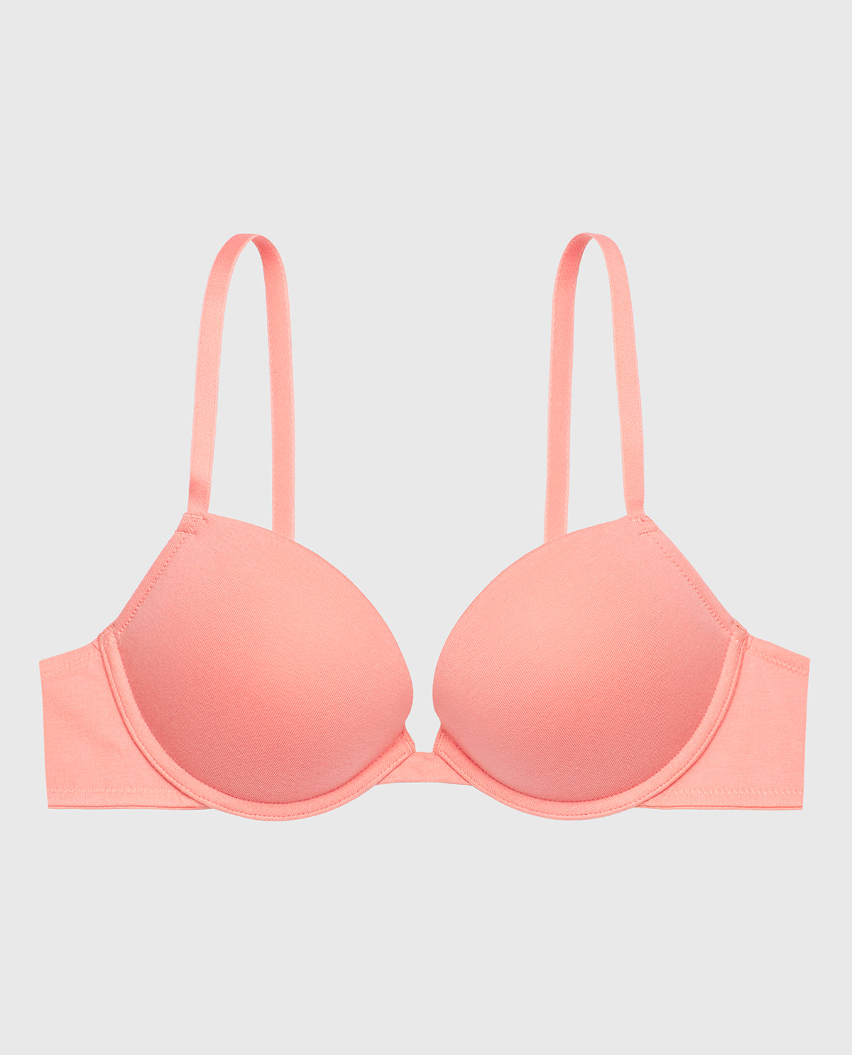 Cotton Push Up Bra in Peach Fizz