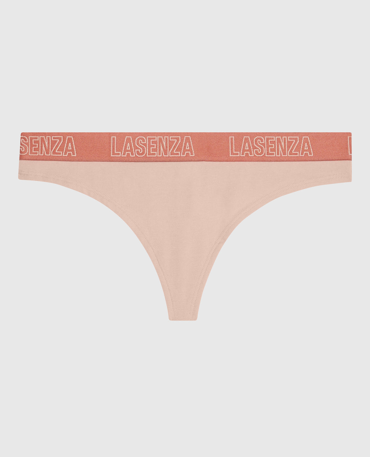 Thong Panty with Logo in Peaceful Peach