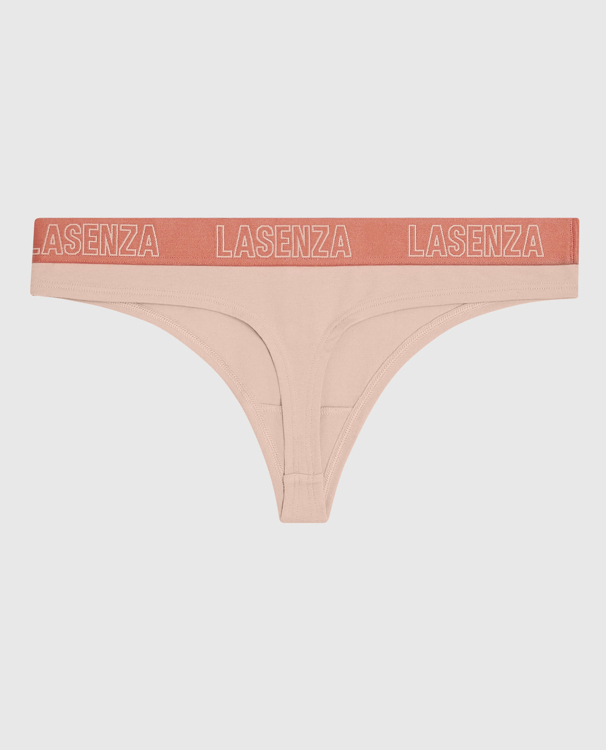 Thong Panty with Logo in Peaceful Peach