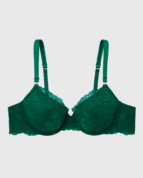 Lightly Lined Full Coverage Bra with Allover Lace