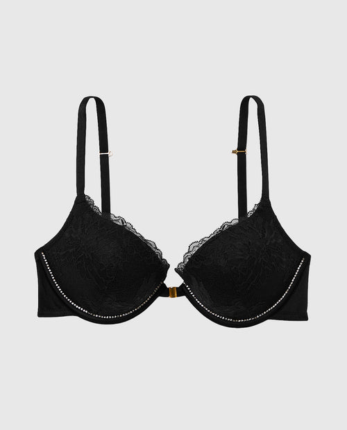 Up 2 Cup Push Up Bra with Allover Lace
