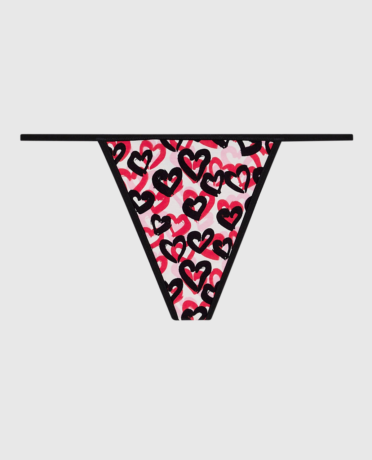 Cotton G-String Panty in Graffiti Hearts