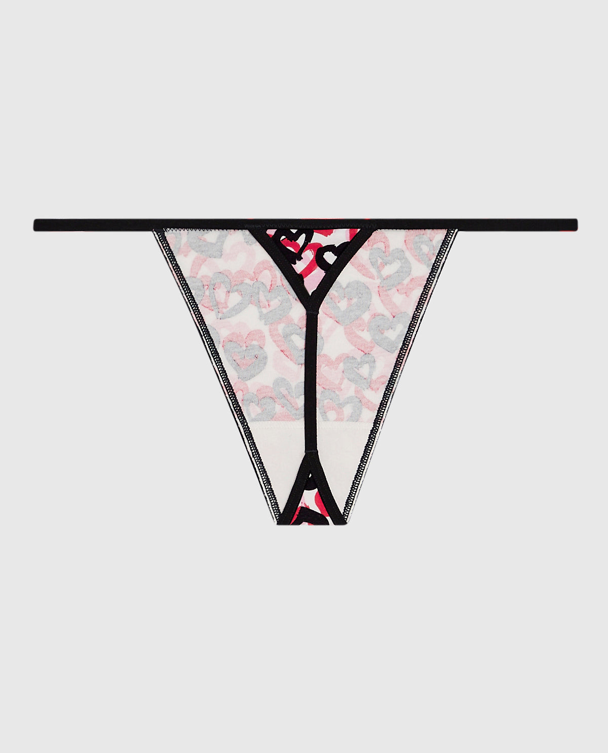 Cotton G-String Panty in Graffiti Hearts