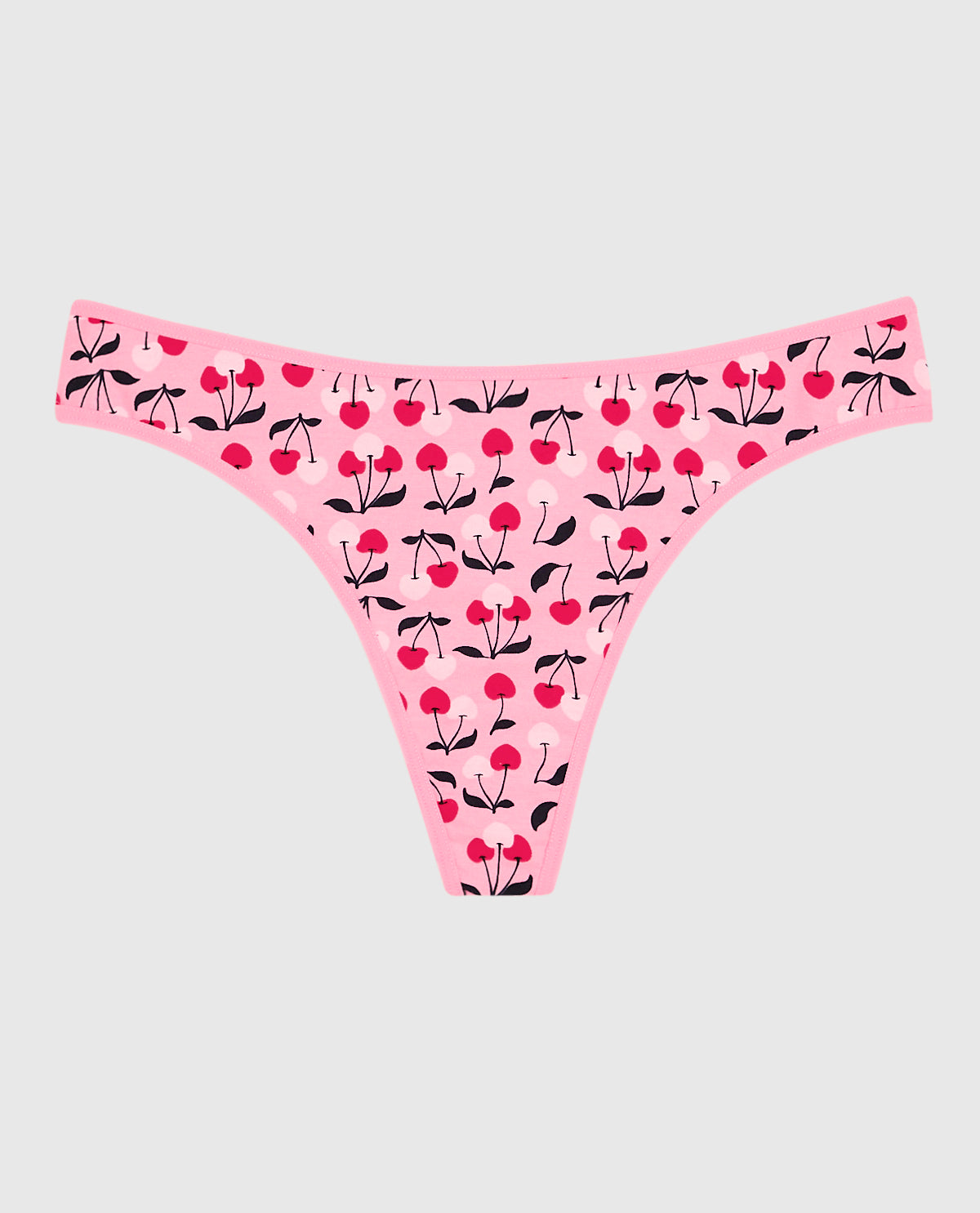 Cotton Thong Panty in Cherry On Top