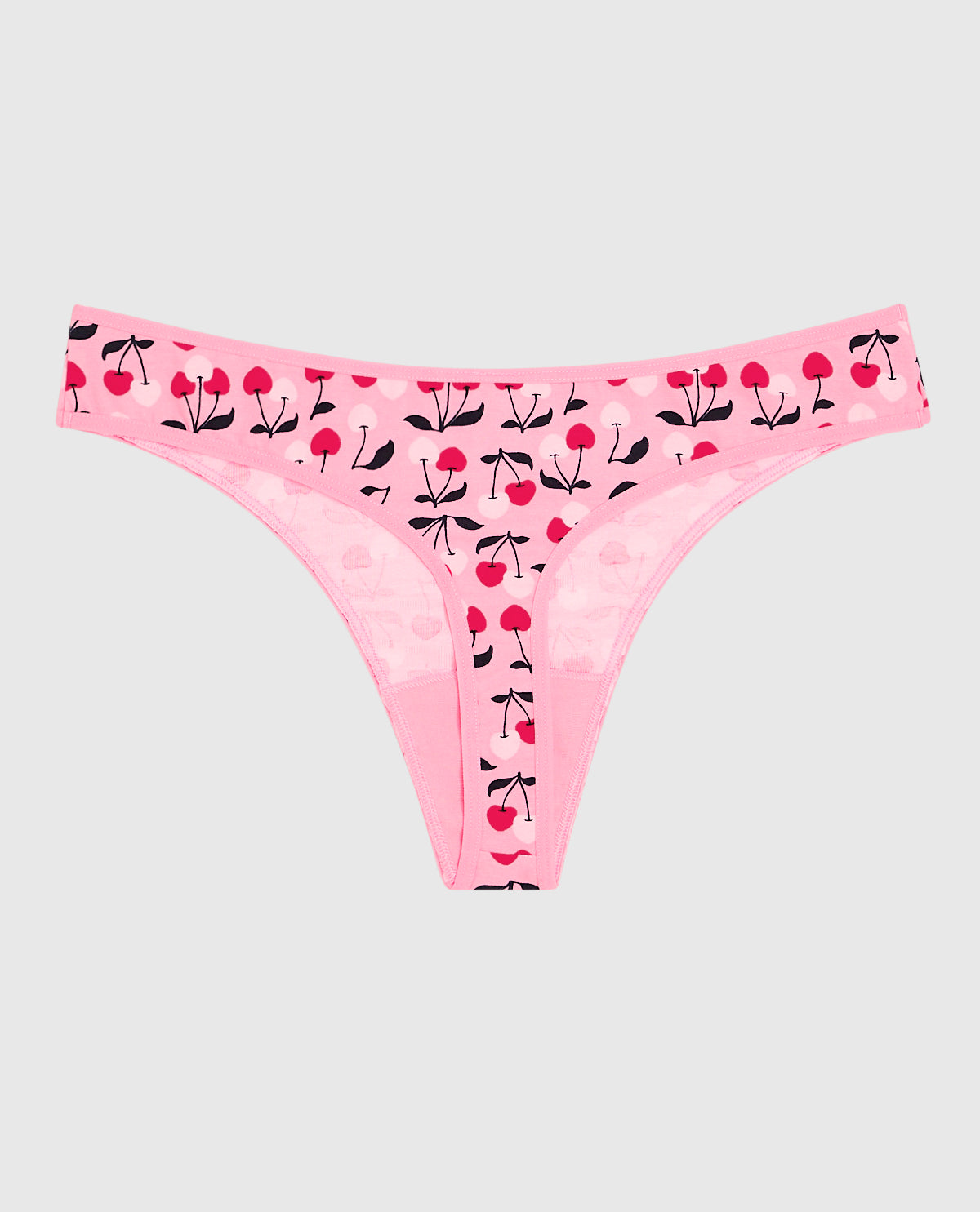 Cotton Thong Panty in Cherry On Top