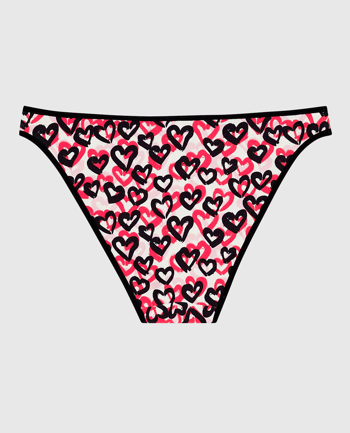 Cotton Bikini Panty in Graffiti Hearts