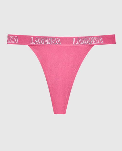 Thong Panty with Logo Sides
