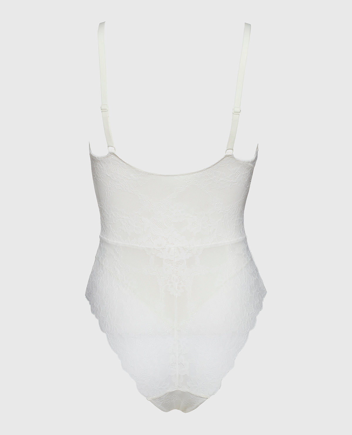 Smoothing Lace Bodysuit in White