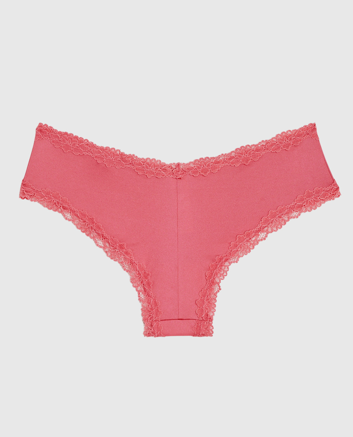 Cheeky Panty with Lace Trim in Romantic Pink