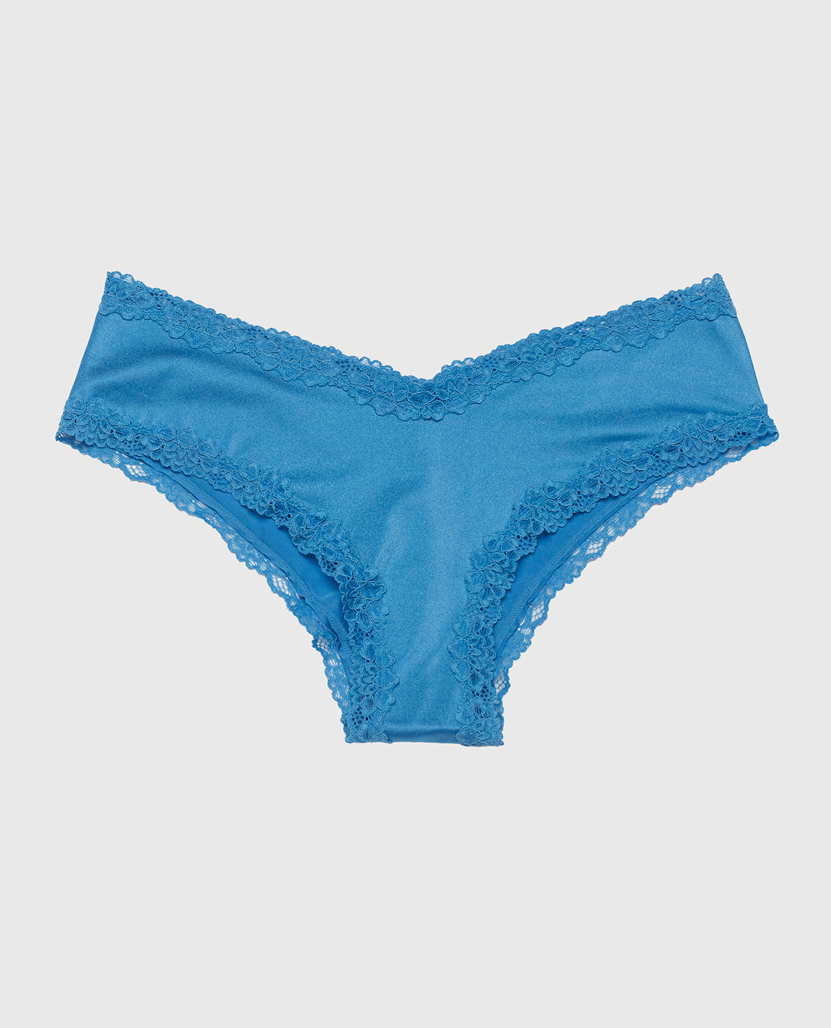 Cheeky Panty with Lace Trim in Pacific Coast