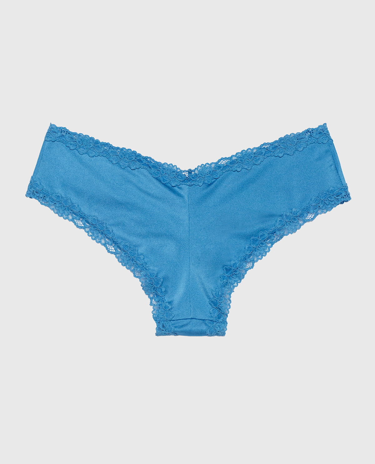 Cheeky Panty with Lace Trim in Pacific Coast