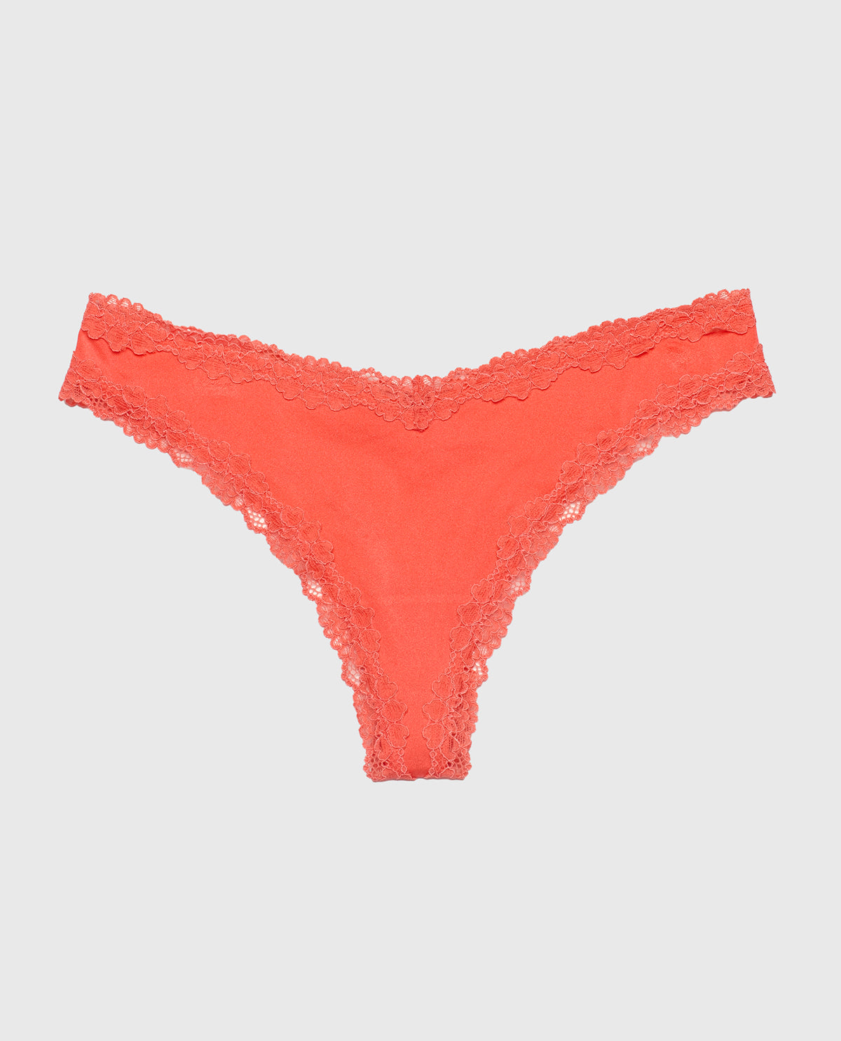 Thong Panty with Lace Trim in Flare