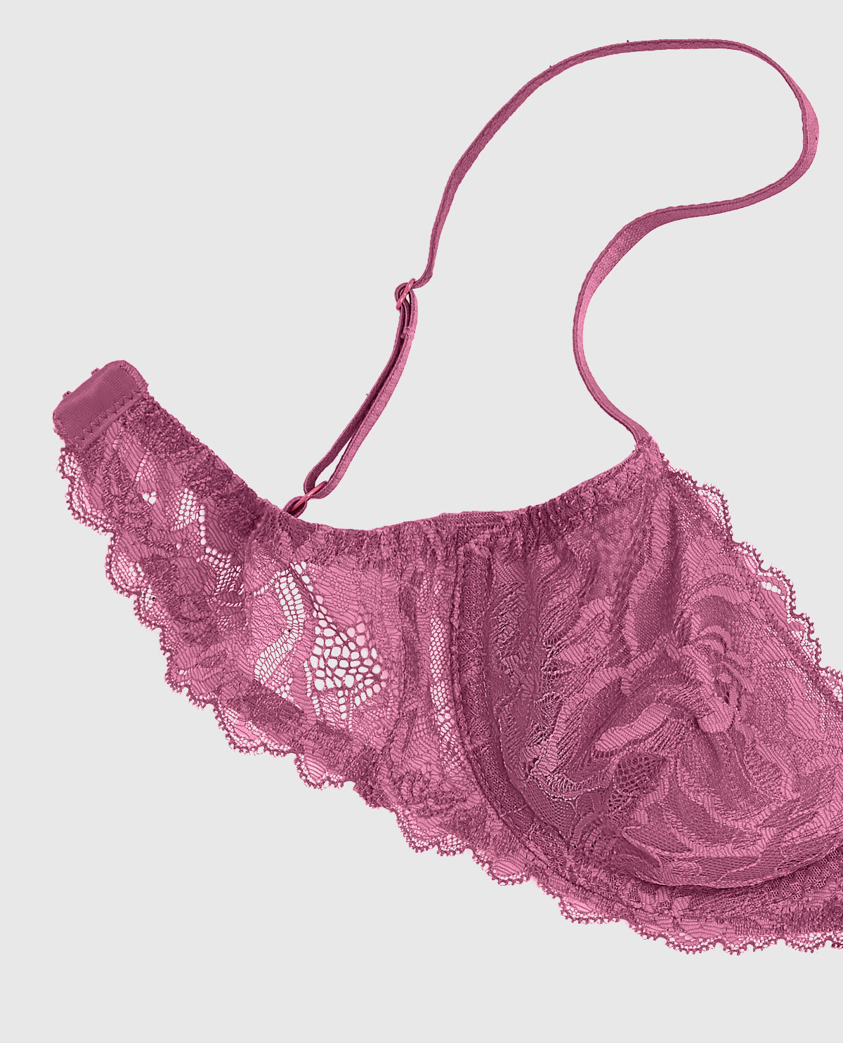 Unlined Demi Bra with Allover Lace