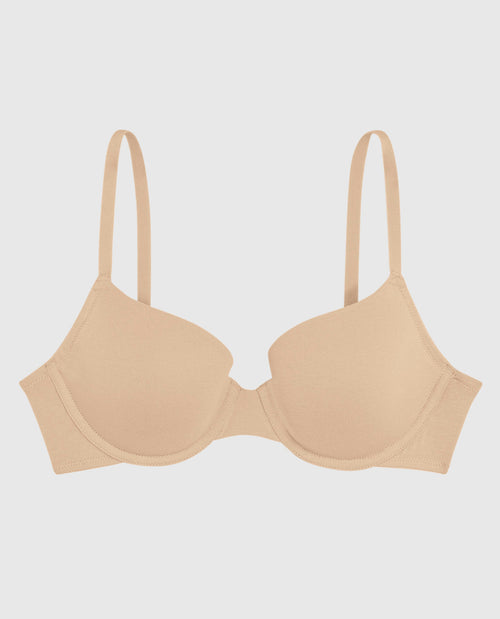 Smooth Cotton Lightly Lined Demi Bra