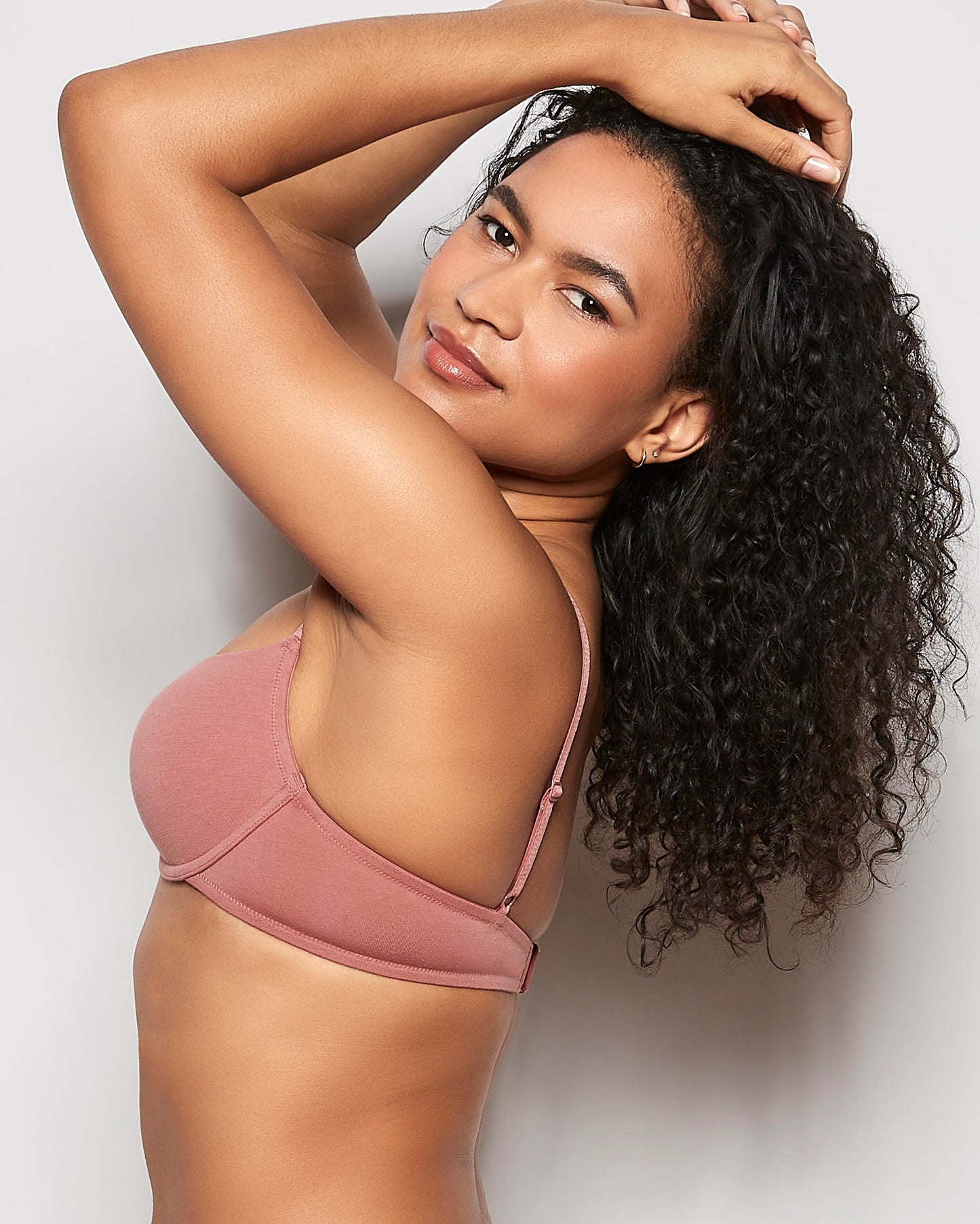Lightly Lined Demi Bra in Rosy Blush