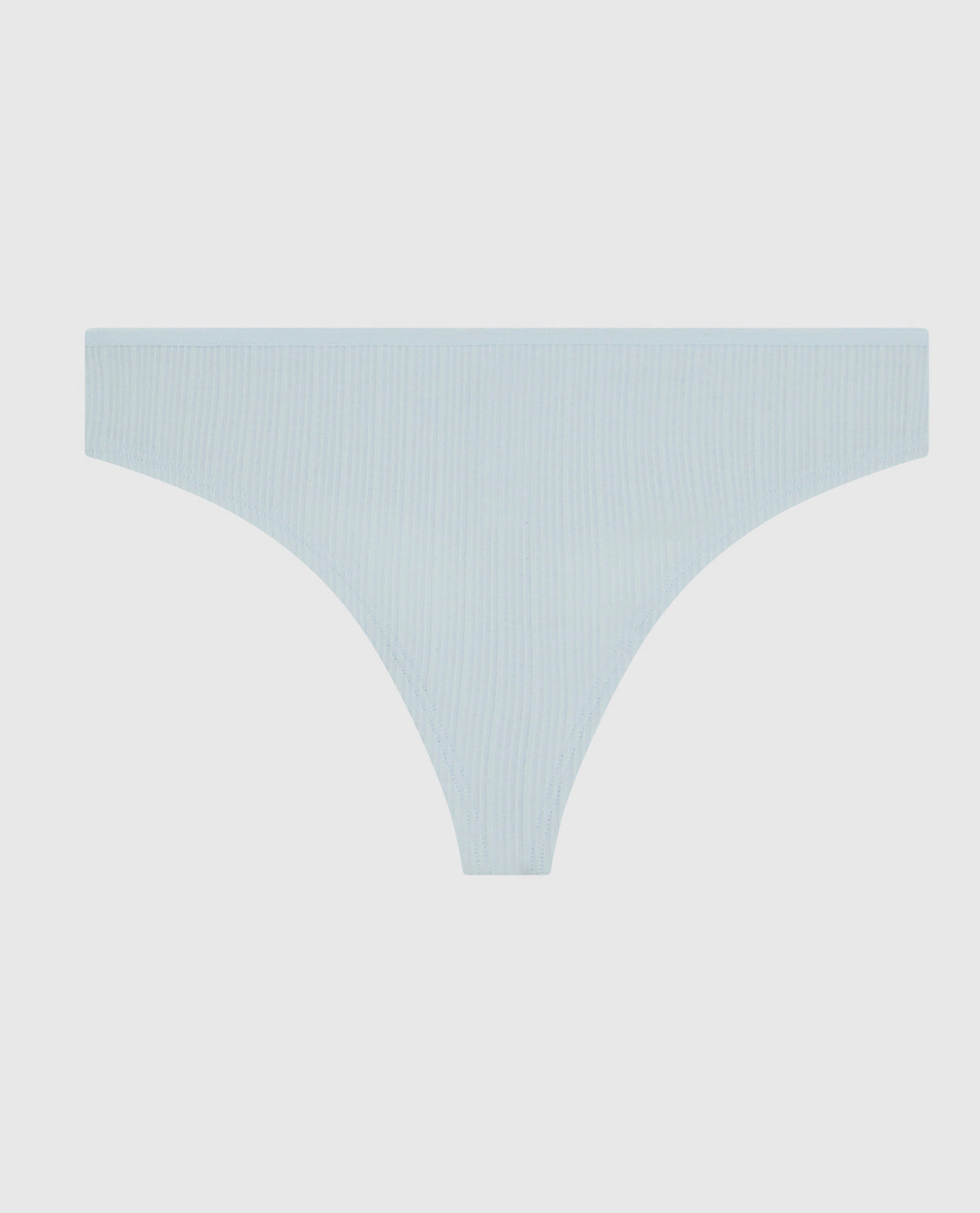 Ribbed Thong Panty in Vista Blue