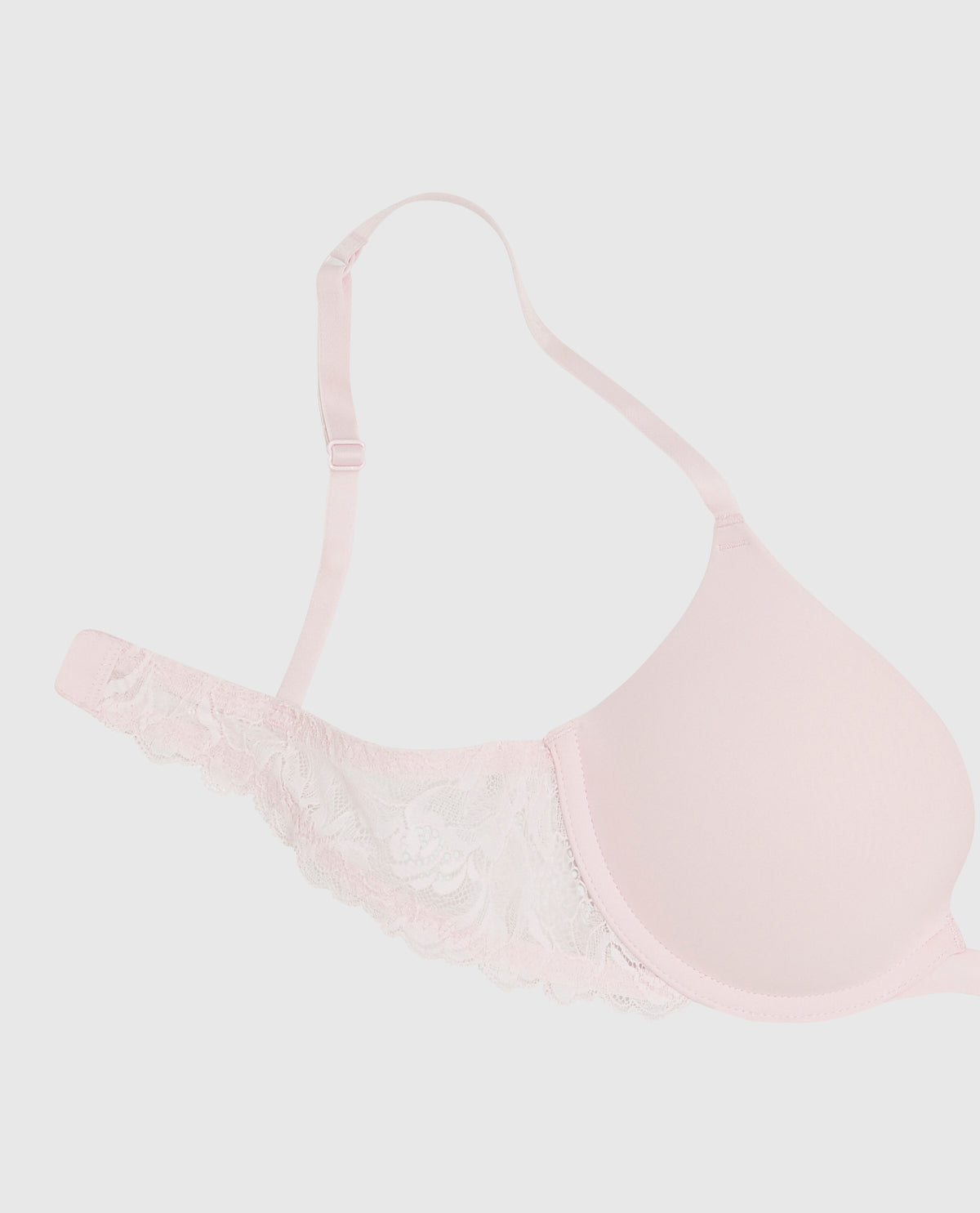 Push Up Bra with Lace Wing in Pink-A-Boo