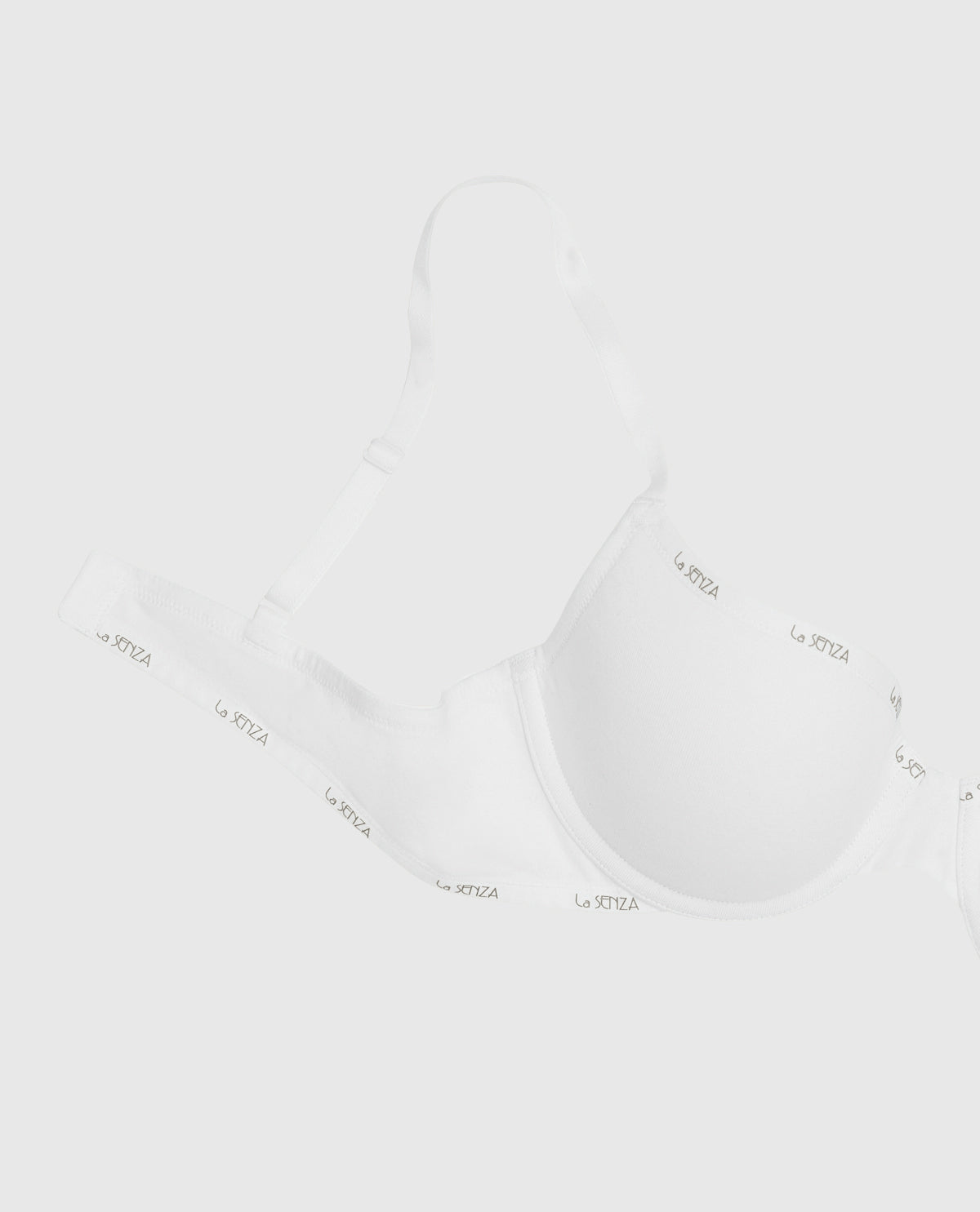 Lightly Lined Demi Logo Bra in Ivory