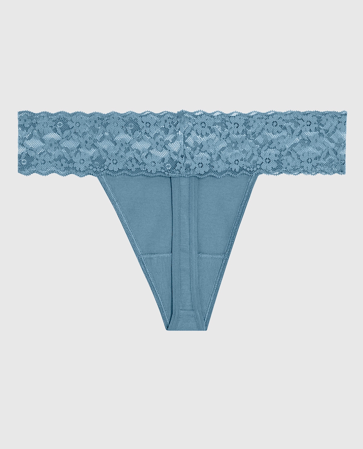 Everyday Thong Panty with Lace Trim