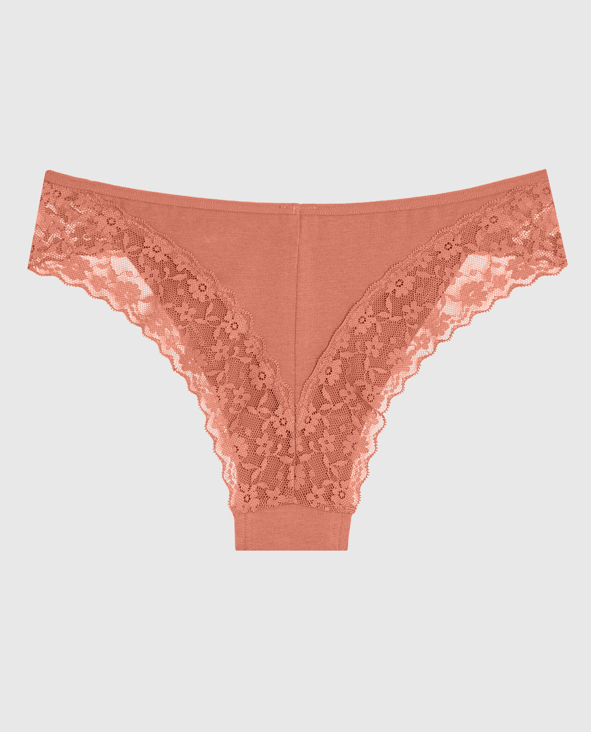 Cheeky Panty with Lace Trim in Rosy Blush
