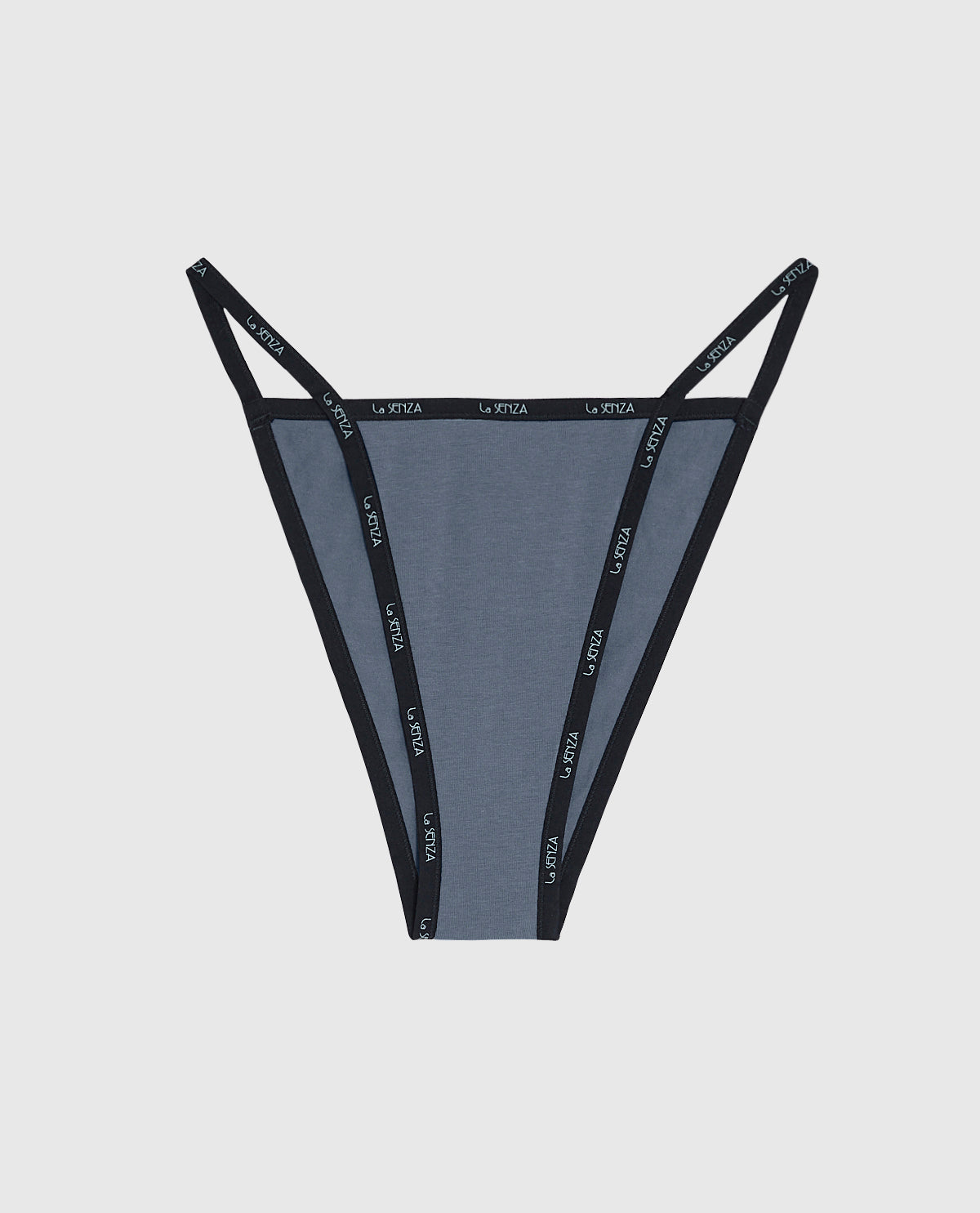 Cheeky Panty with Logo Trim in Stormy Weather