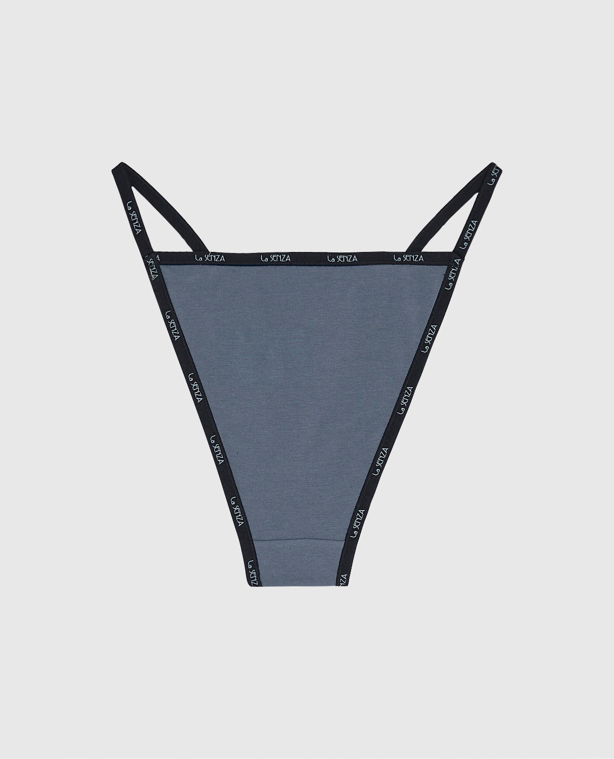 Cheeky Panty with Logo Trim in Stormy Weather