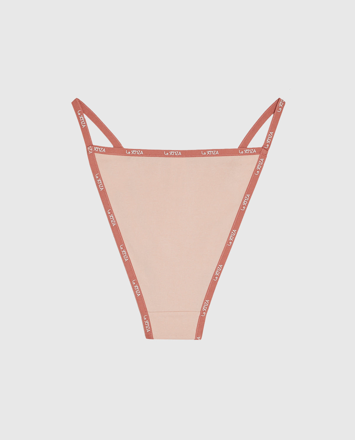 Cheeky Panty with Logo Trim in Peaceful Peach