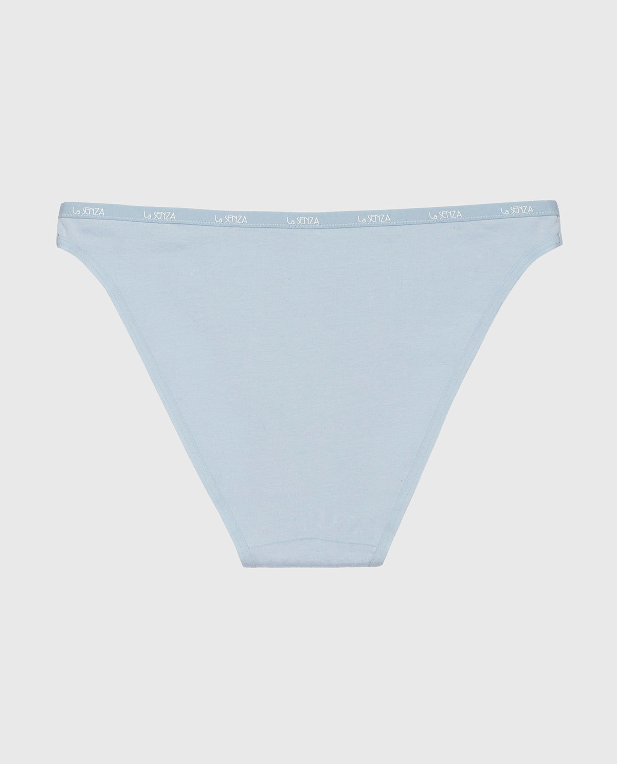 Bikini Panty with Logo Trim in Subdued Blue