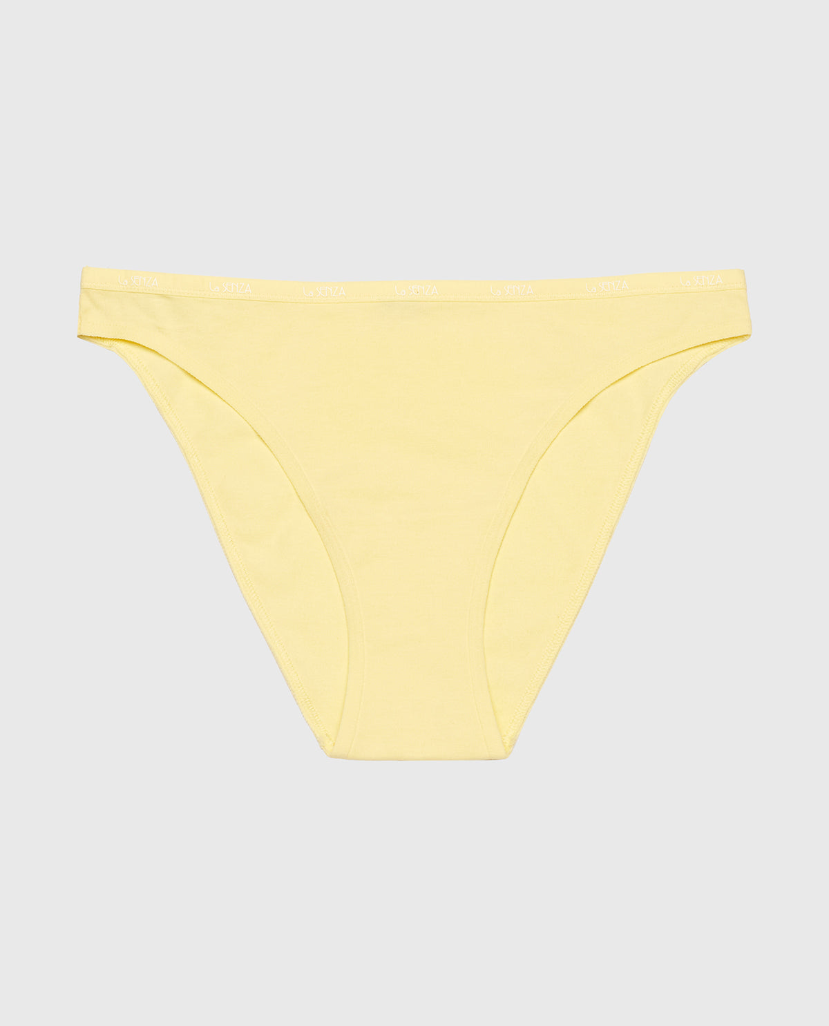 Bikini Panty with Logo Trim in Mellow Yellow