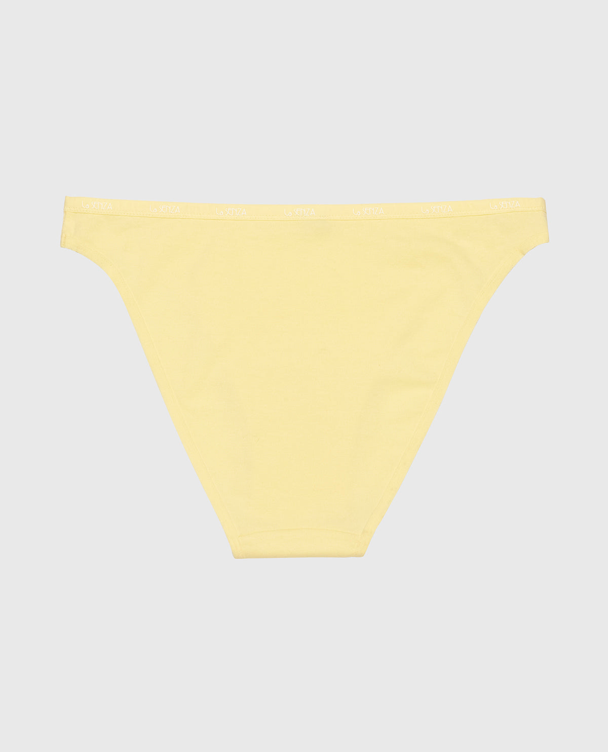Bikini Panty with Logo Trim in Mellow Yellow