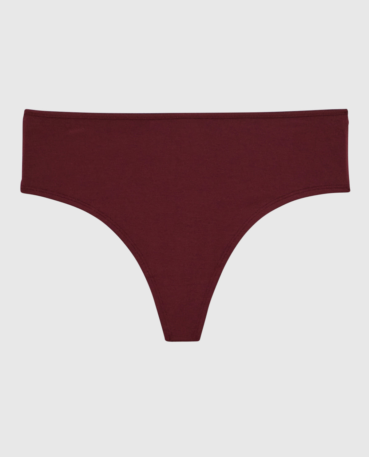 Ultrasoft High Leg Thong Panty in Red Wine