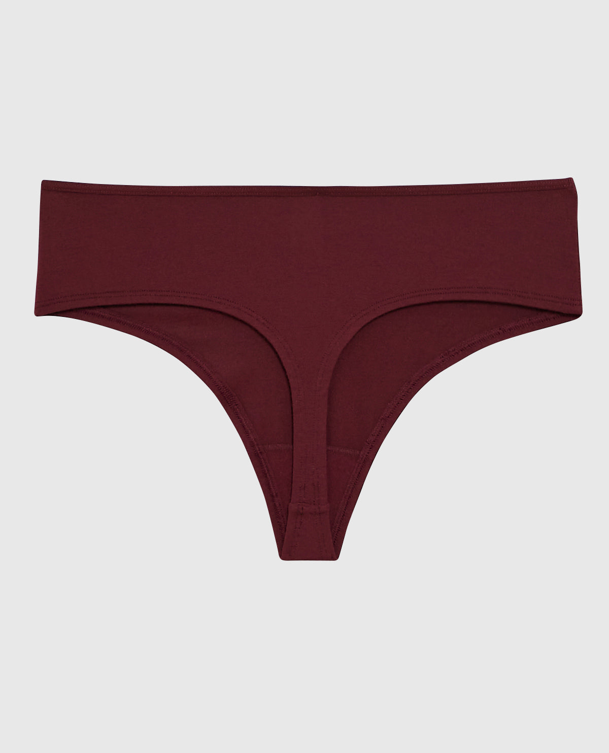 Ultrasoft High Leg Thong Panty in Red Wine