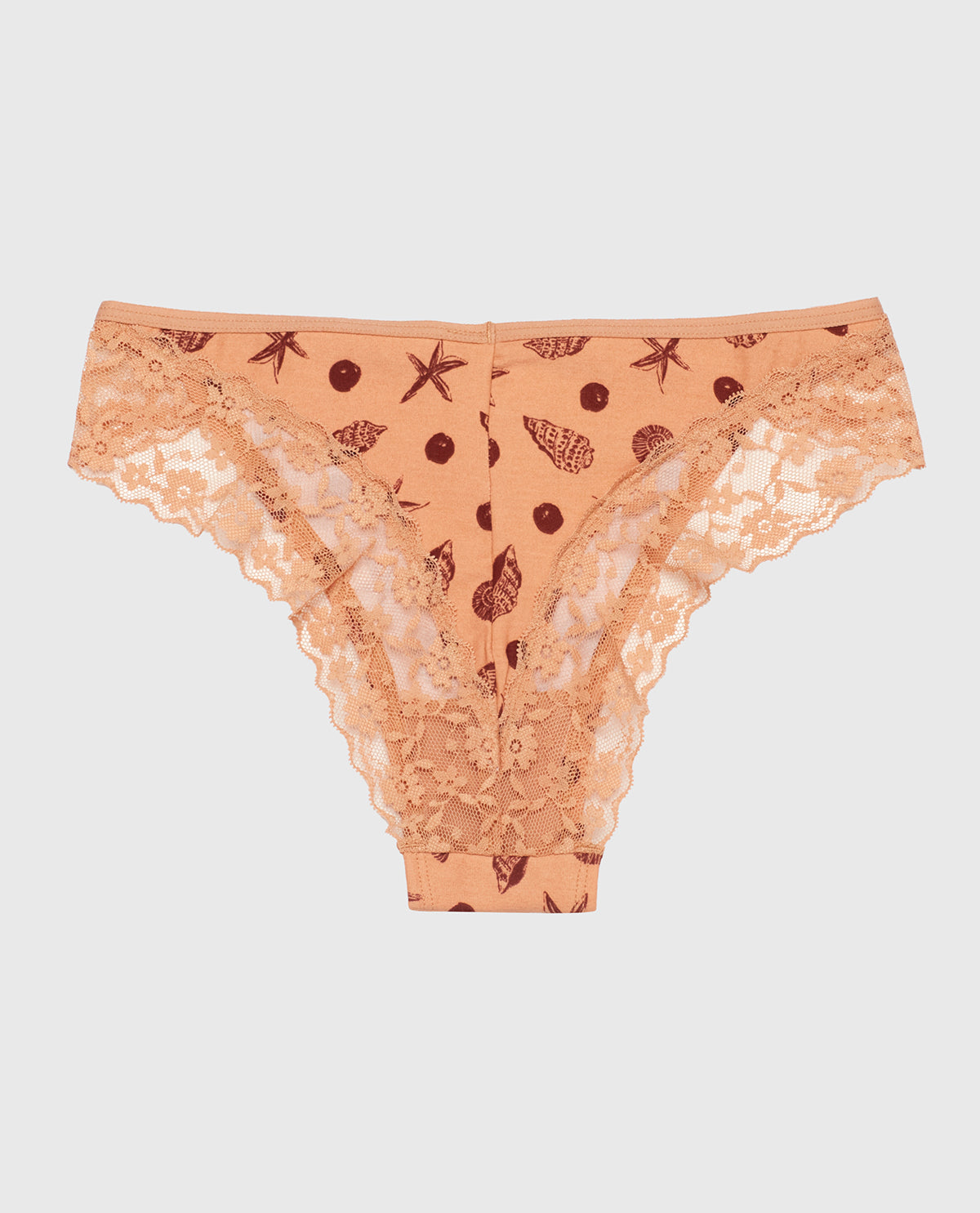 Cheeky Panty with Lace Trim in She Sells Sea Shells