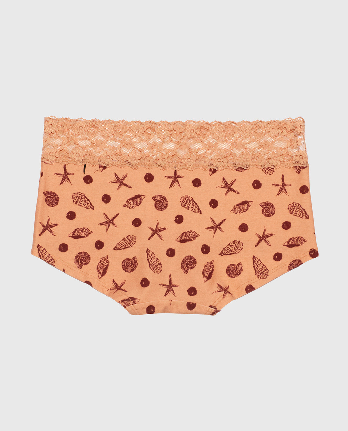 Boyshort Panty with Lace Trim in She Sells Sea Shells