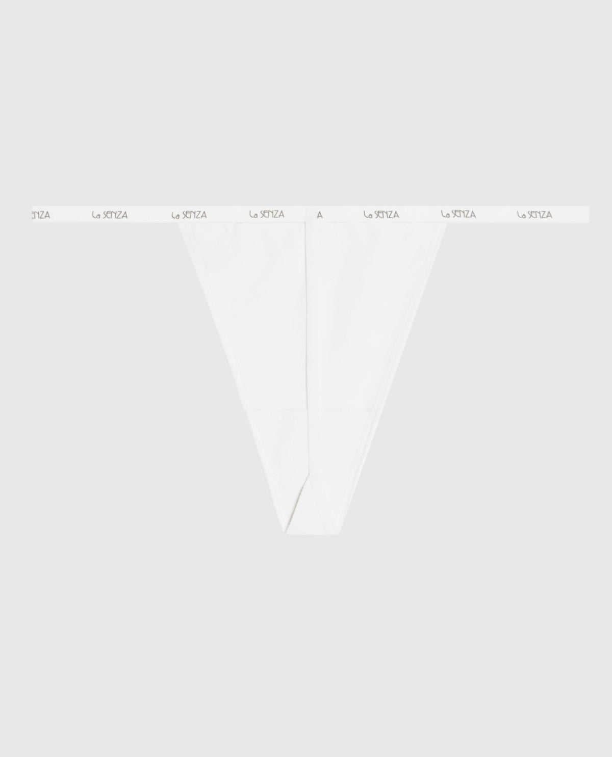 G-String Panty with Logo Trim in Ivory