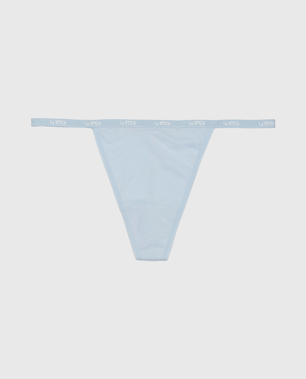 G-Sring Panty with Logo Trim in Subdued Blue