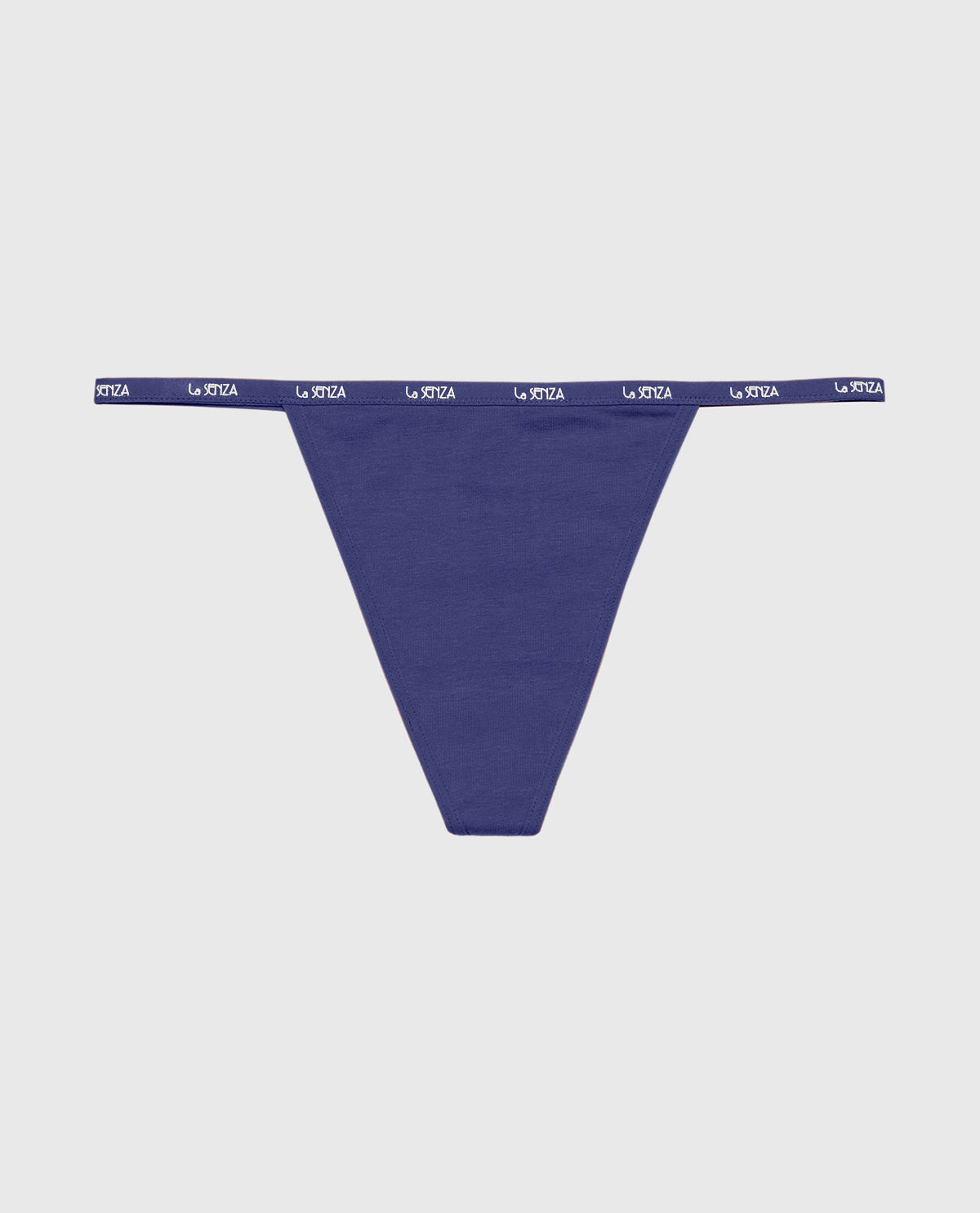 G-Sring Panty with Logo Trim in Dusk Blue