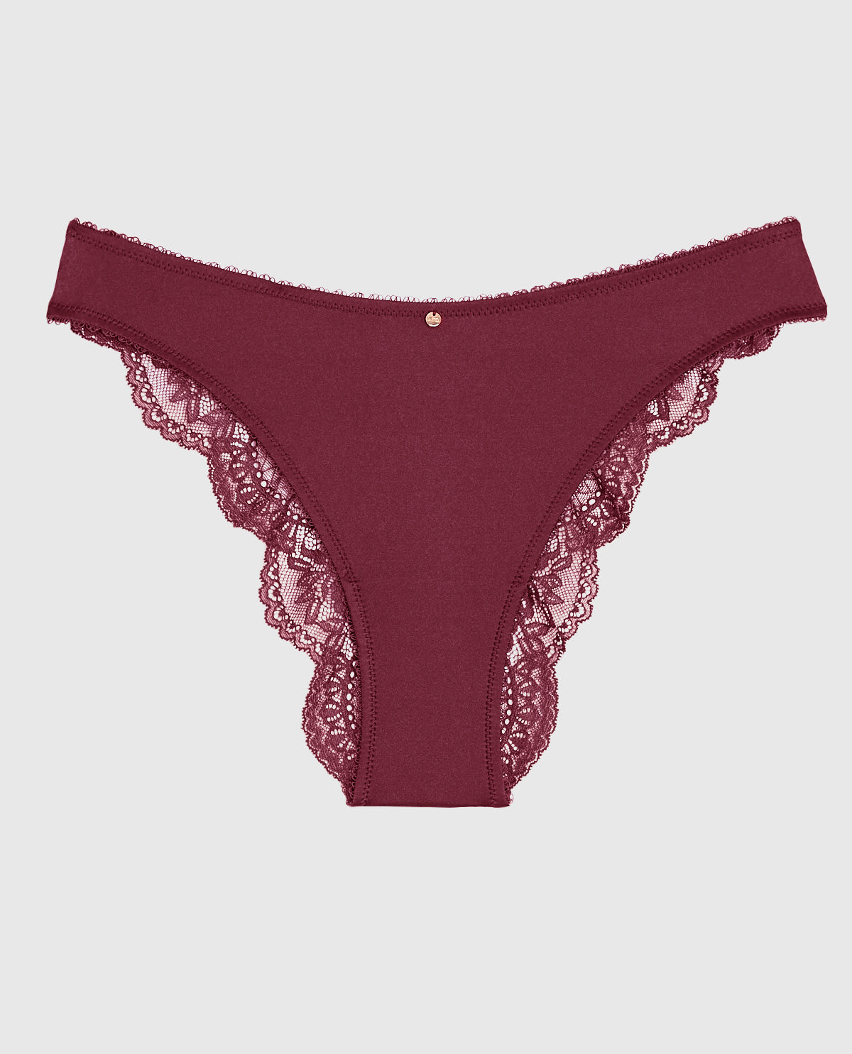 Cheeky Panty with Lace Back in Opulent Red