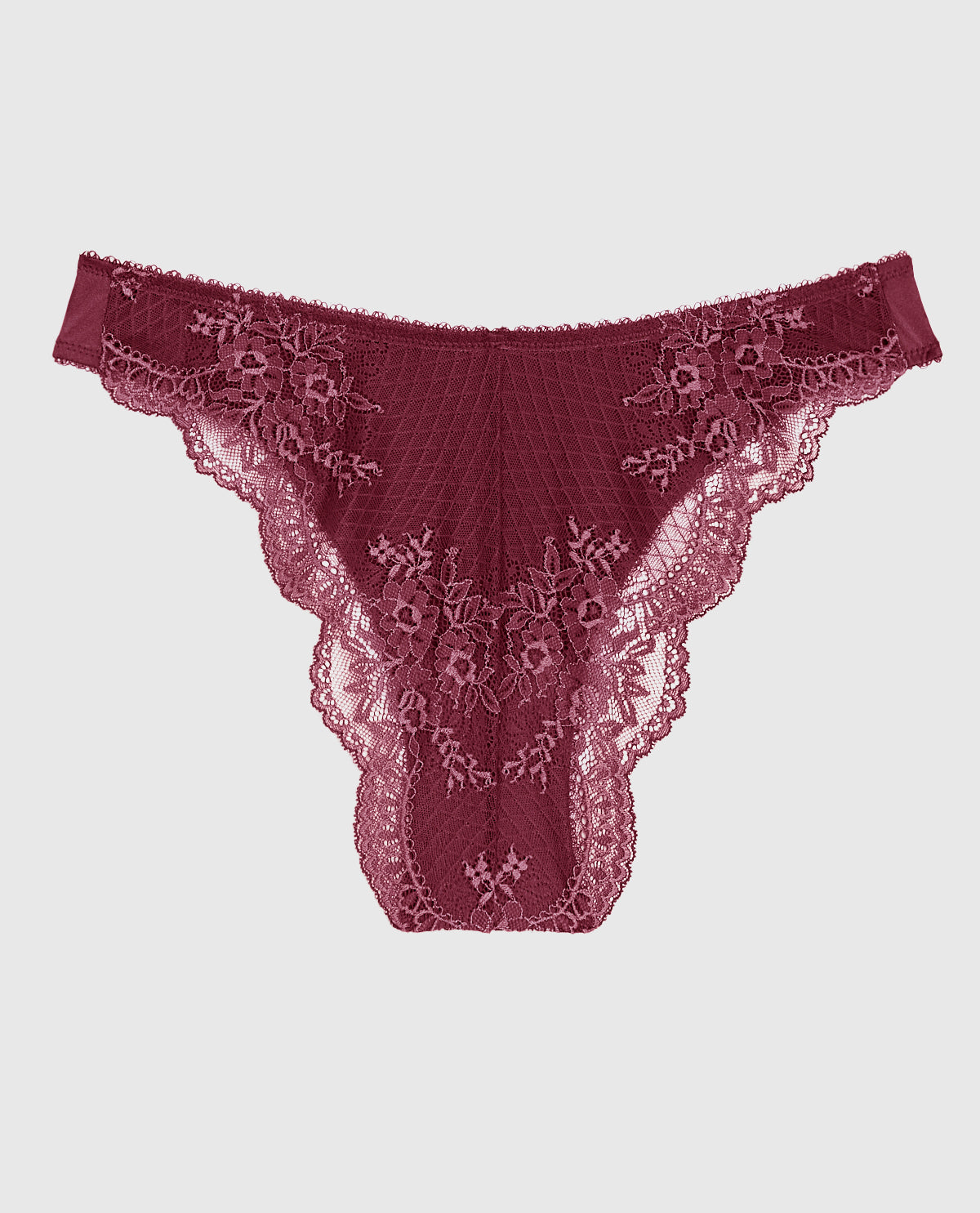 Cheeky Panty with Lace Back in Opulent Red